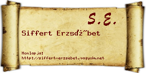 Siffert Erzsébet névjegykártya