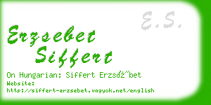 erzsebet siffert business card